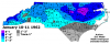 January 10-11 1962 NC Snow map.png