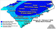 January 31 - February 1 2026 NC + SC Winter Storm Forecast Map.jpg