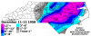 December 11-12 1958 NC Snow map.png