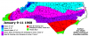 January 9-11 1968 NC Snow map.png
